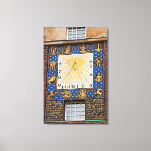 Solur på byggnad, Tyskland Canvastryck