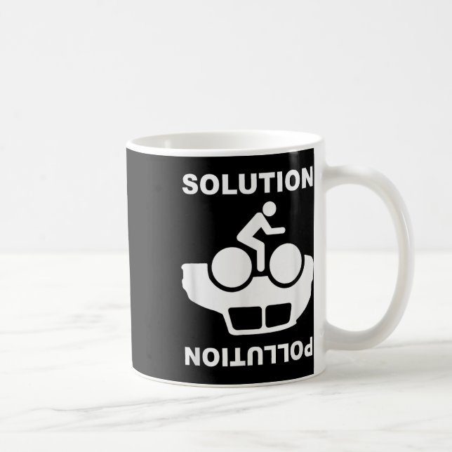 Solution Pollution Bicycle Bike Environmental Prot Kaffemugg (Höger)