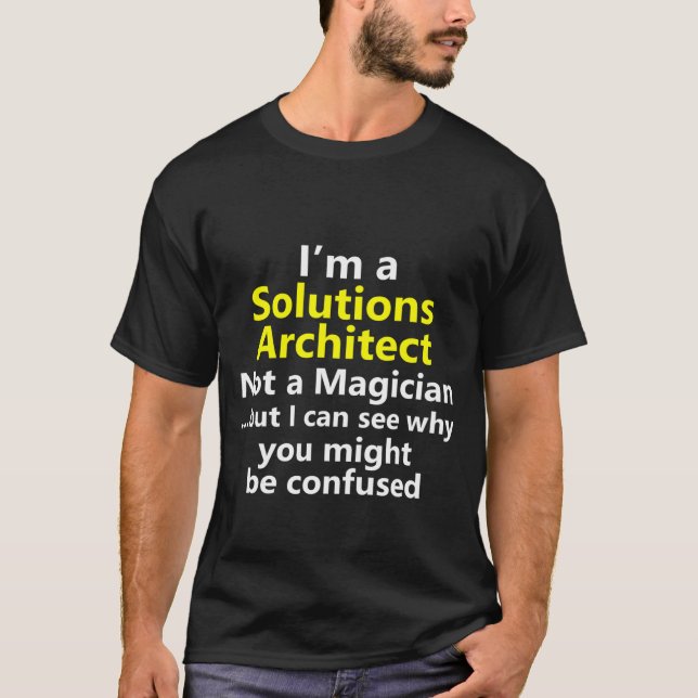 Solutions Architect-jobbkarriärarkitekturstudier T Shirt (Framsida)