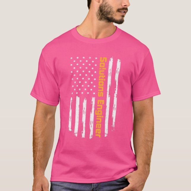 Solutions Engineer Stolt Karriär Vintage Amerikans T Shirt (Framsida)