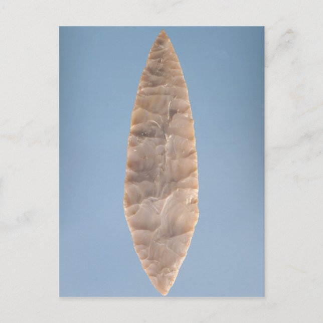 Solutreanbladet "laurel löv", som finns på Volgu, Vykort (Framsida)