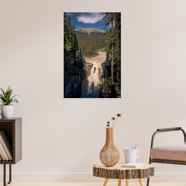 Solvågsfack, vattenfallsfoto poster (Vardagsrum 3)