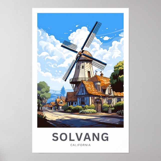 Solvang California Travel Print Poster (Framsidan)