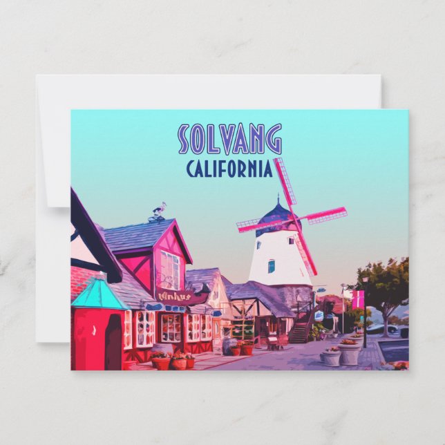 Solvang Danish Downtown California Flat Card (Framsida)