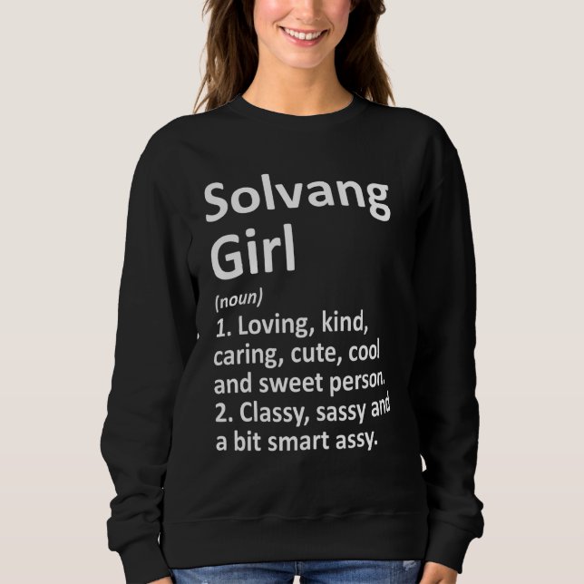 Solvang Girl Ca California Home Roots T Shirt (Framsida)