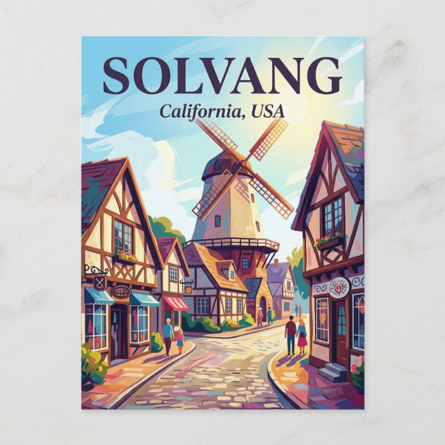 Solvang, Kalifornien USA Vykort (Framsida)