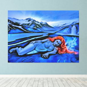 ’Sólvátra’ - Flame Beneath Ice Canvastryck