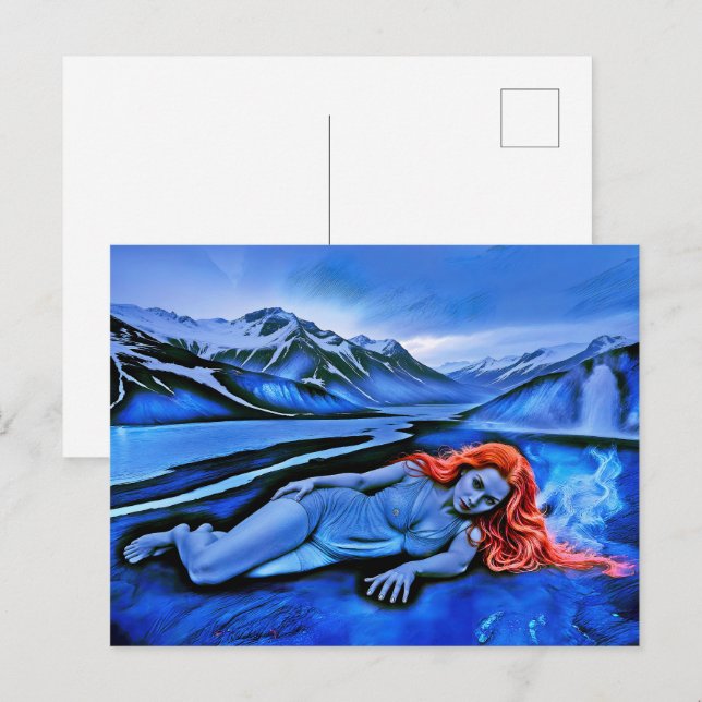 ’Sólvátra’ - Flame Beneath Ice Helg Vykort (Fram/baksida)