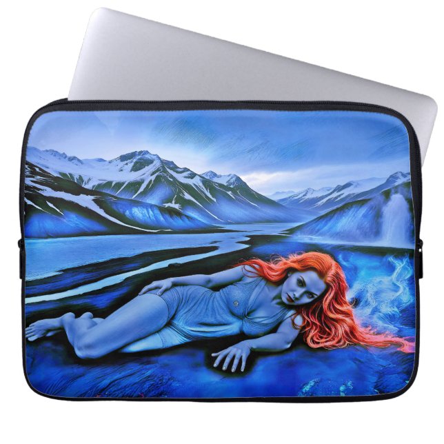 ’Sólvátra’ - Flame Beneath Ice Laptop Fodral (Framsidan)