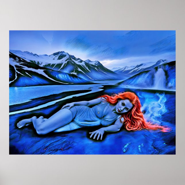 ’Sólvátra’ - Flame Beneath Ice Poster (Framsidan)