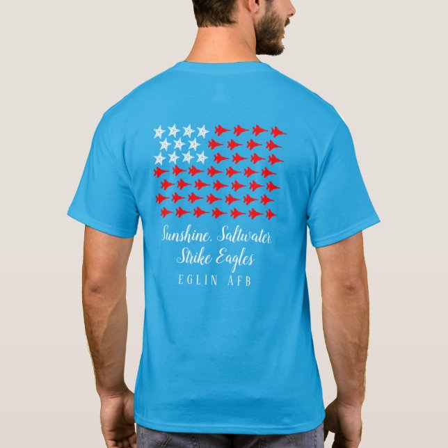 Solvatten, saltvatten, Strejka Eagles - Unisex Tee (Baksida)