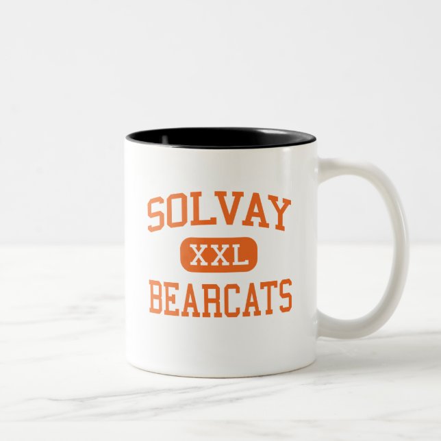 Solvay - Bearcats - högstadium - Solvay New York Två-Tonad Mugg (Höger)
