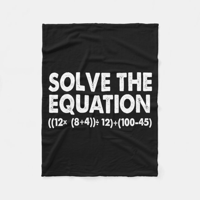 Solve The Equation Funny Math Teacher 67 Meme Six  Fleecefilt (Framsidan)
