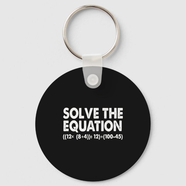 Solve The Equation Funny Math Teacher 67 Meme Six  Nyckelring (Framsida)