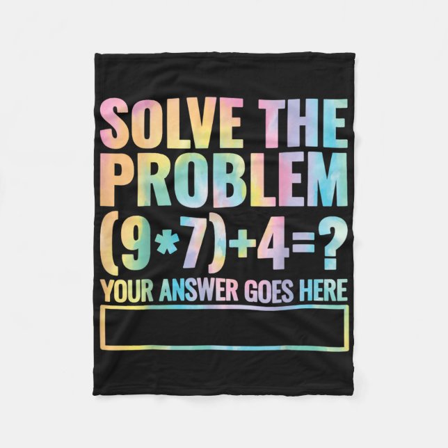Solve The Problem 67 Six Seven Math Teacher School Fleecefilt (Framsidan)