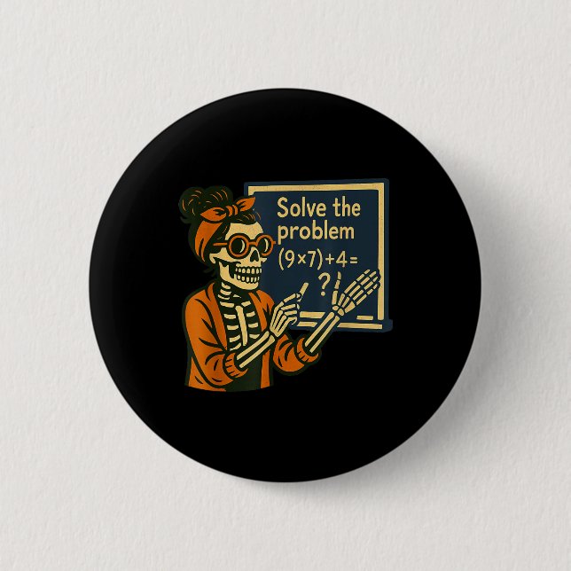 Solve The Problem 9x7+4 67 Meme Six Seven Skeleton Knapp (Framsida)