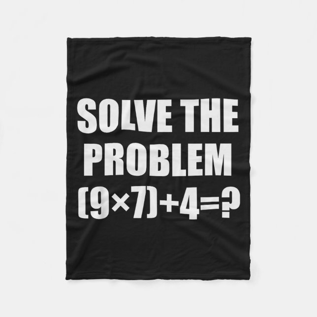 Solve The Problem Funny 67 Meme Brainrot Math Teac Fleecefilt (Framsidan)