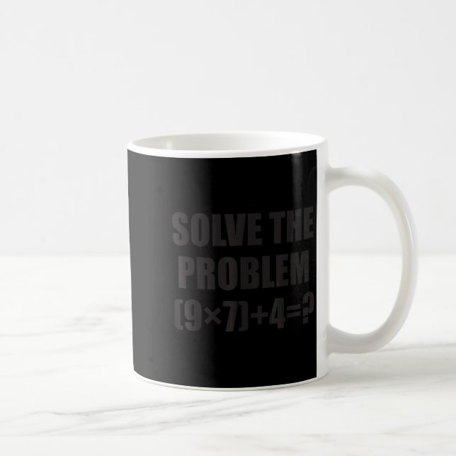 Solve The Problem Funny 67 Meme Brainrot Math Teac Kaffemugg (Höger)