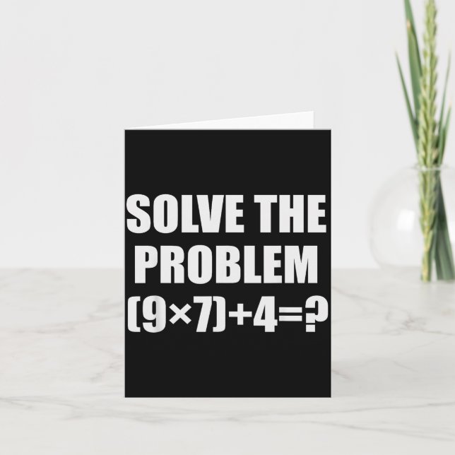 Solve The Problem Funny 67 Meme Brainrot Math Teac Kort (Framsida)