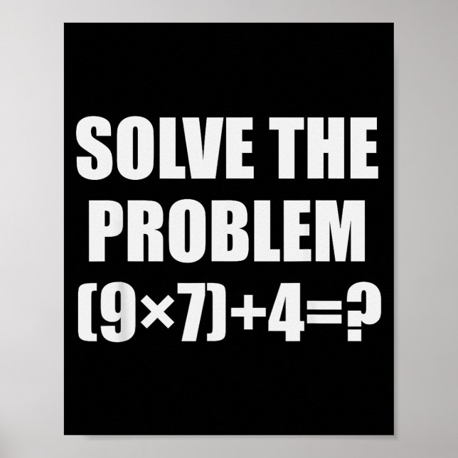 Solve The Problem Funny 67 Meme Brainrot Math Teac Poster (Framsidan)