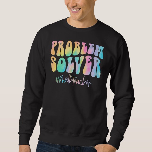 Solver Math Teacher-problem tillbaka till S Lång Ärmad Tröja (Framsida)