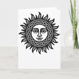 Solvisage Sigill – Svart Sol Emblem Kort