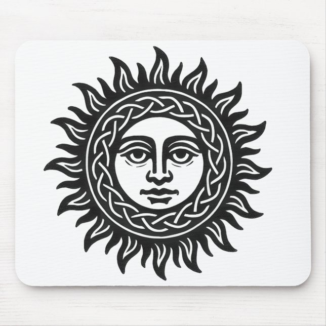 Solvisage Sigill – Svarta solens emblem Musmatta (Framsidan)