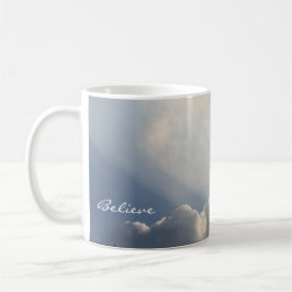 Solvit moln med inspirationell tros kaffe kaffemugg
