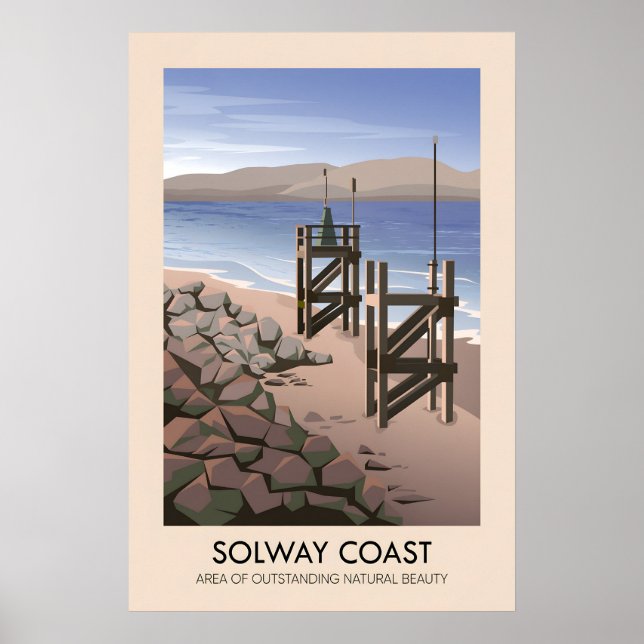 Solway Coast AONB Resemålningaffisch Poster (Framsidan)