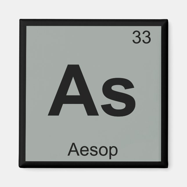 Som - Aisopos fabler Kemi Periodiska systemets sym Magnet (Framsidan)