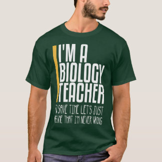 som aldrig är fel biologilärare t shirt