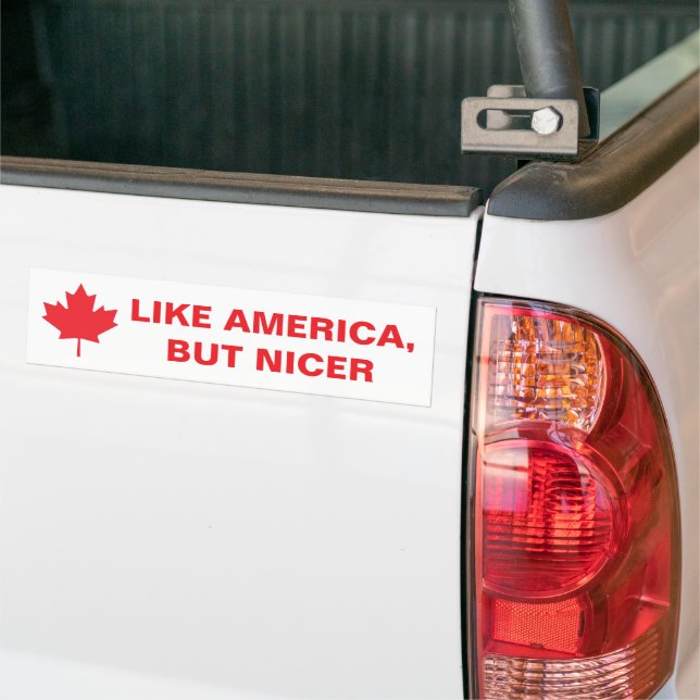 Som Amerika, men Nicer Bumper Sticker Bildekal (På lastbil)