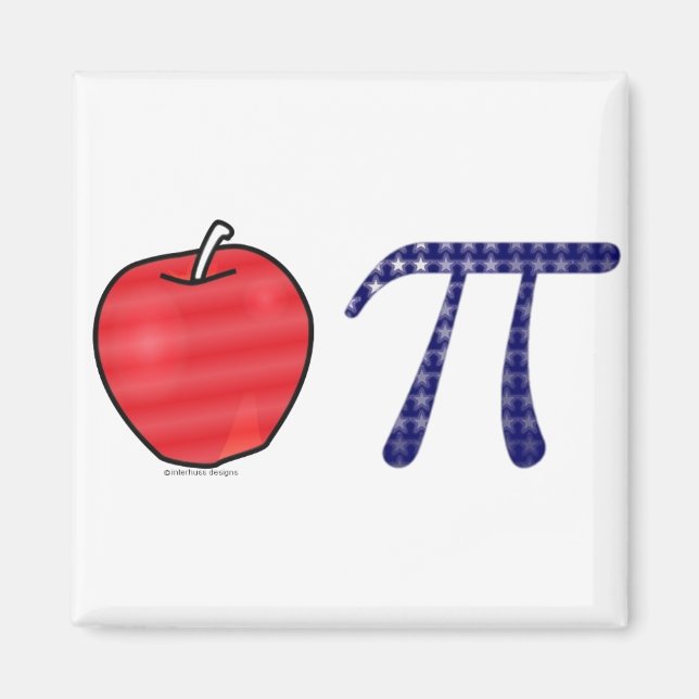 Som amerikanskt som Apple Pi Magnet (Framsidan)