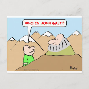 som är john galt ayn rand objetivism vykort