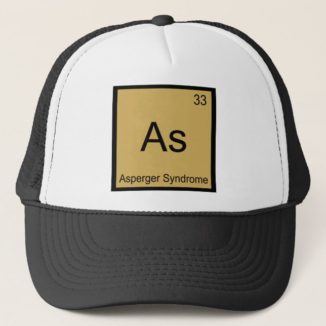 Som - Aspergers Syndrom Rolig Kemisk Element T-Shi Keps (Framsida)