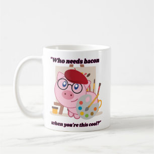som behöver bacon gris citat kaffemugg