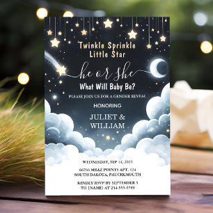 Som Cloud Twinkle Twinkle Little Star-Gender-uppvi Inbjudningar