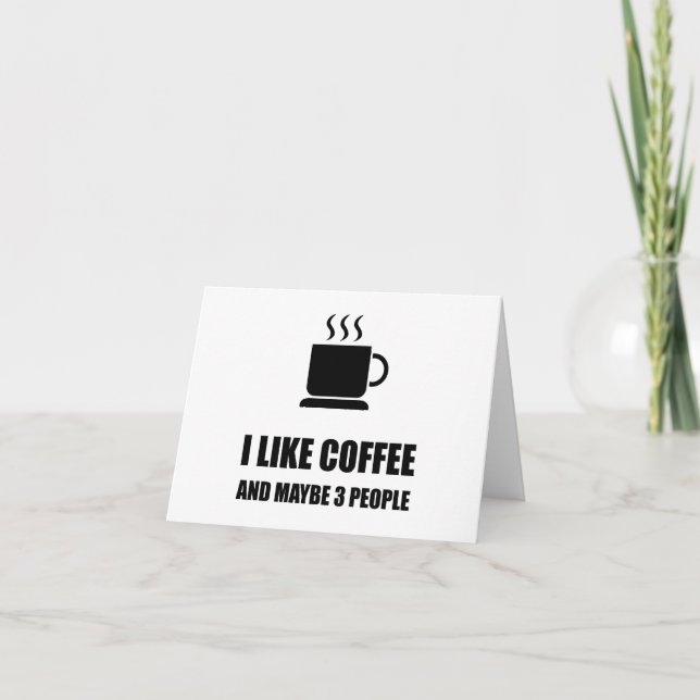 Som Coffee Three People Kort (Framsida)