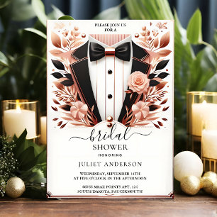 Som Costume Manar Tuxedo Bold Black Tie-Möhippa Inbjudningar