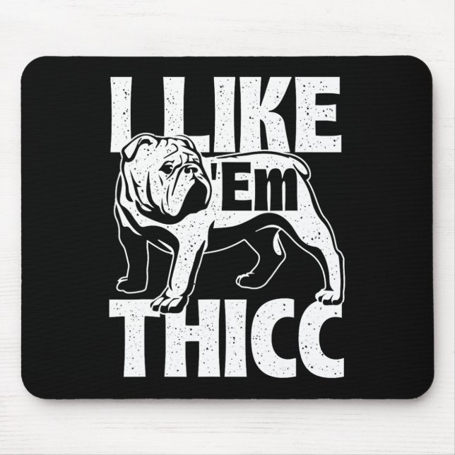 Som dem Thicc - Bulldog Owner Animal Hund älskare Musmatta (Framsidan)