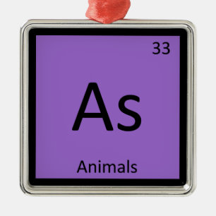 Som - Djurekemi Periodic Bord Inslag Julgransprydnad Metall