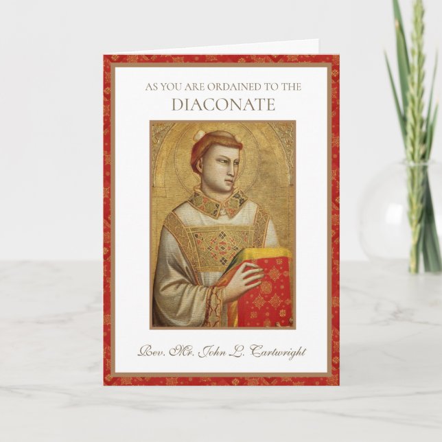 SOM DU ÄR VIGD TILL DIAKONÄMBETET KORT (Framsida)