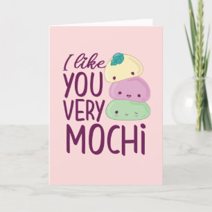 Som du, Mochi Funny Food Pun Valentine Day Helgkort