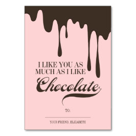 Som du och Chocolate Kids Classroom Valentine Bordsnummer