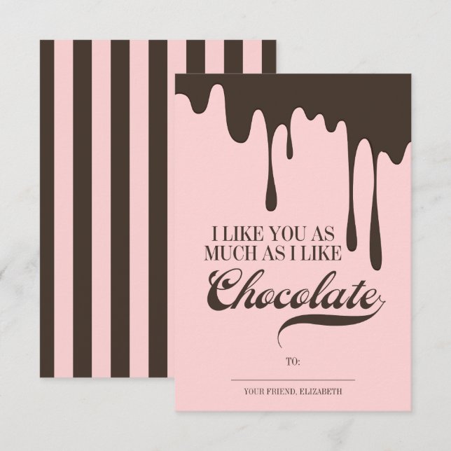 Som du och Chocolate Kids Classroom Valentine Inbjudningar (Fram/baksida)