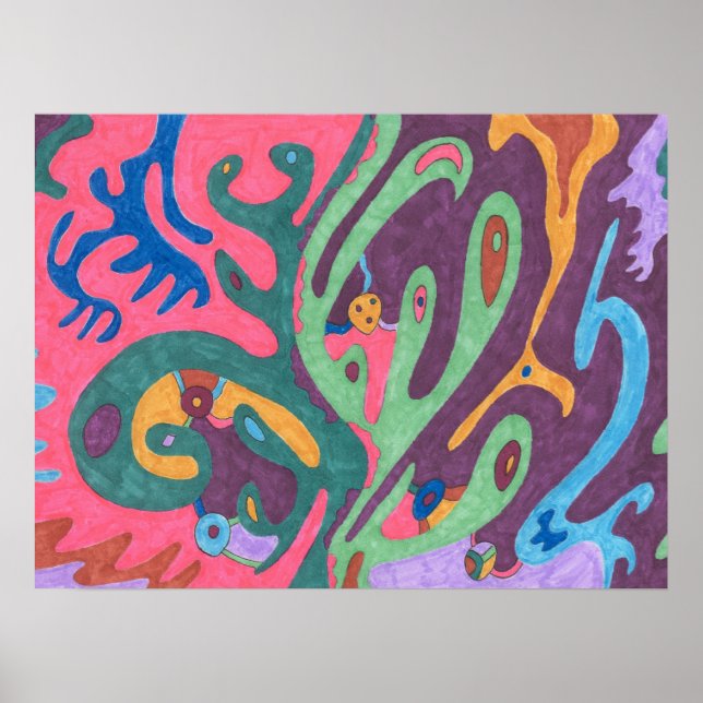 "Som en" Abstrakt Artikel 24x18 Poster (Framsidan)