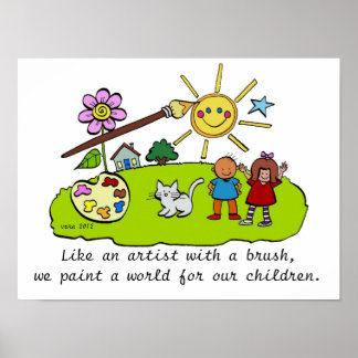 Som en artist med en pensel poster