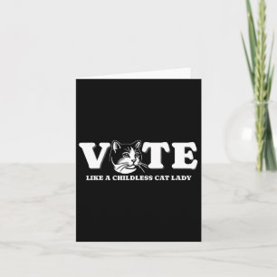 Som en barnlös Cat Dam Funny Voting Kamala Elec Kort