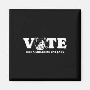 Som en barnlös Cat Dam Funny Voting Kamala Elec Magnet