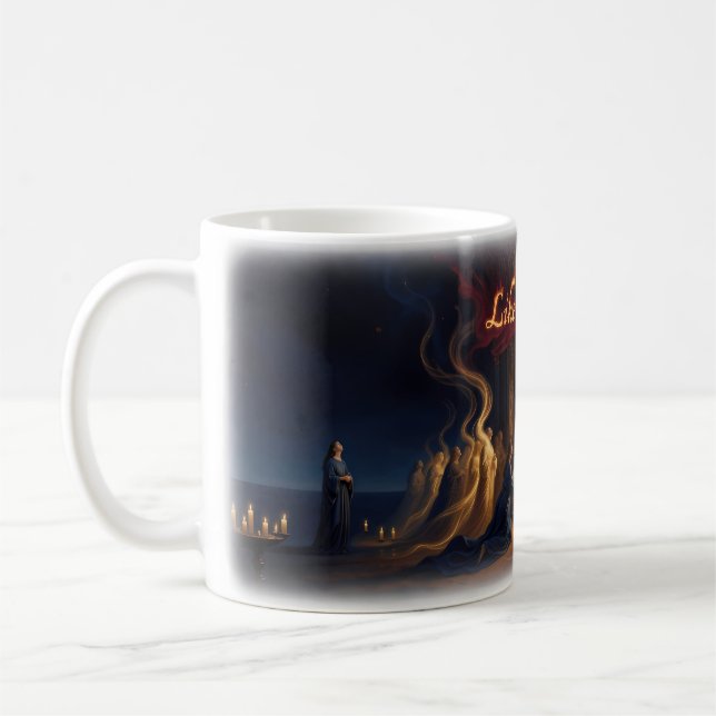 Som en bön — Eld och nåd Helig ljus-mugg Kaffemugg (Vänster)